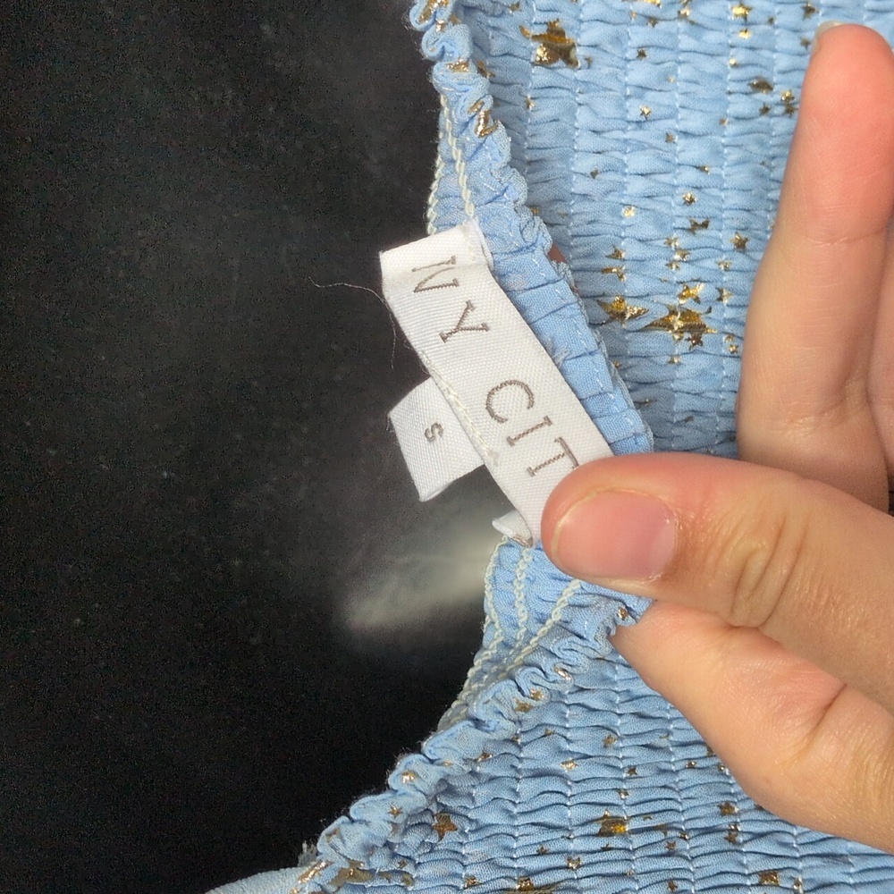 🍋✨ Ivy City Co Baby Blue Starry Nights Dress Size S - Picture 5 of 8
